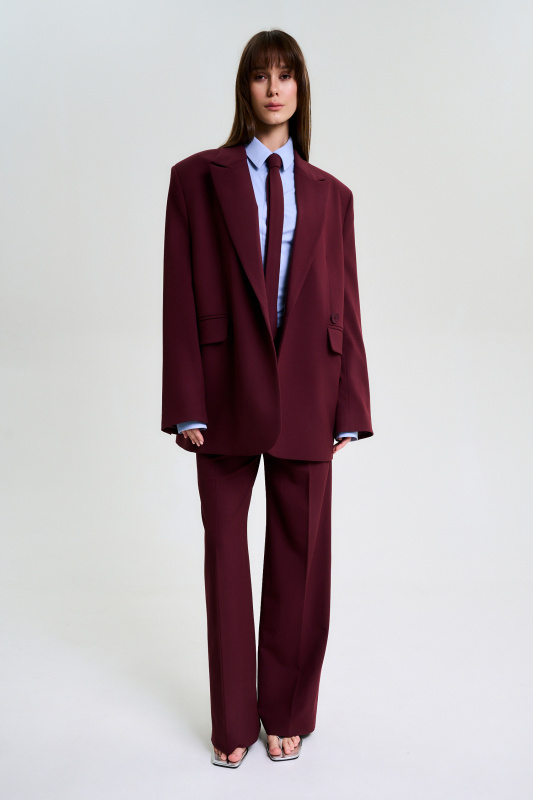 Пиджак объемный BURGUNDY